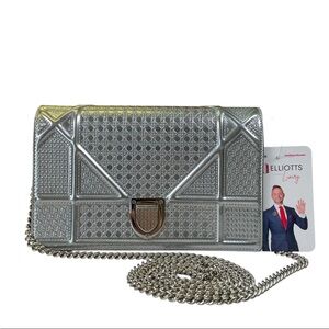 Dior Metallic Silver Crossbody Bag